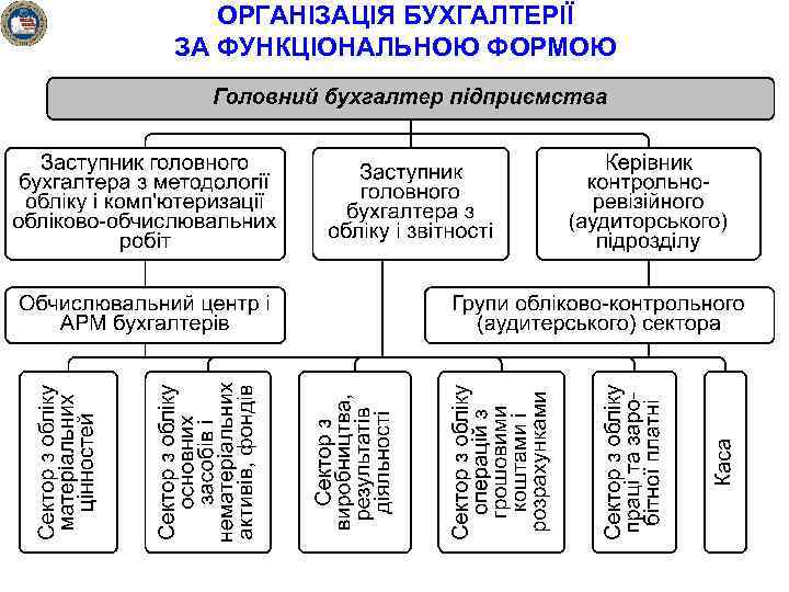 ОРГАНІЗАЦІЯ БУХГАЛТЕРІЇ ЗА ФУНКЦІОНАЛЬНОЮ ФОРМОЮ 