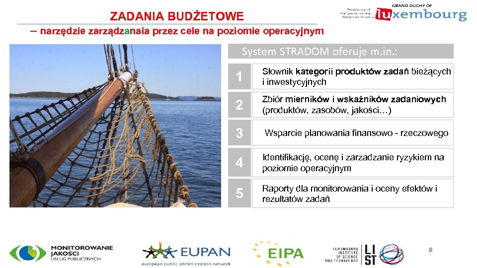 ZADANIA BUDŻETOWE – narzędzie zarządzanaia przez cele na poziomie operacyjnym System STRADOM oferuje m.