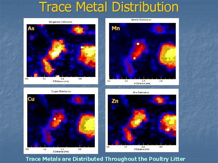 Trace Metal Distribution As Mn Cu Zn Trace Metals are Distributed Throughout the Poultry