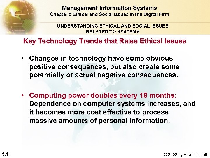 Management Information Systems Chapter 5 Ethical and Social Issues in the Digital Firm UNDERSTANDING