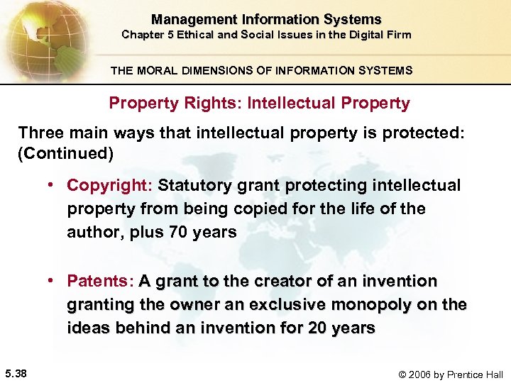 Management Information Systems Chapter 5 Ethical and Social Issues in the Digital Firm THE