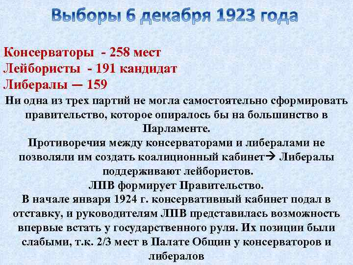 Великобритания в межвоенный период 1918 1939 презентация