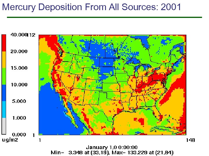 Mercury Deposition From All Sources: 2001 