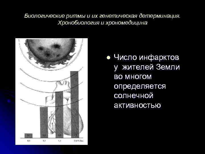 Биологические ритмы и их генетическая детерминация. Хронобиология и хрономедицина l Число инфарктов у жителей