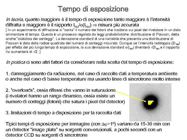 Tempo di esposizione In teoria, quanto maggiore è il tempo di esposizione tanto maggiore