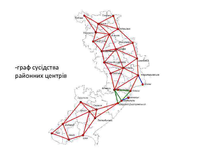 -граф сусідства районних центрів 