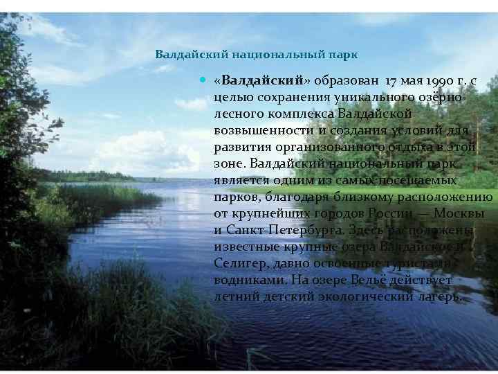 Валдайский национальный парк где находится. Валдайский заповедник кратко. Валдайский национальный парк сообщение. Информация про Валдайский национальный парк. Растительный мир Валдайской возвышенности.