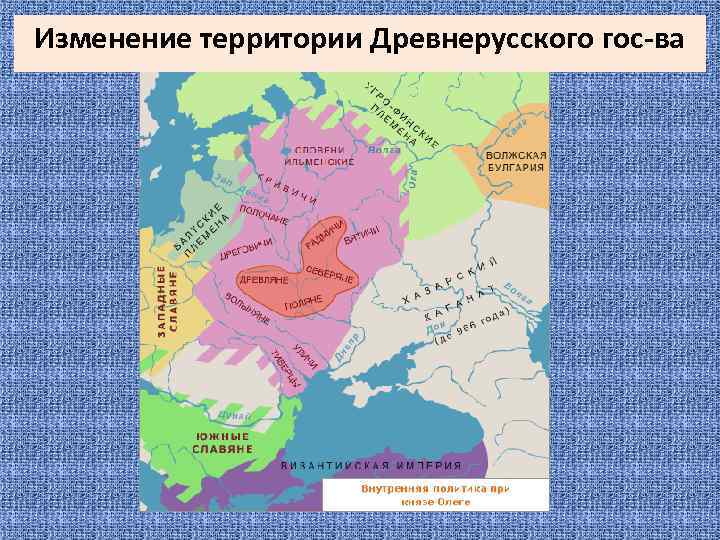 Изменение территории Древнерусского гос-ва 