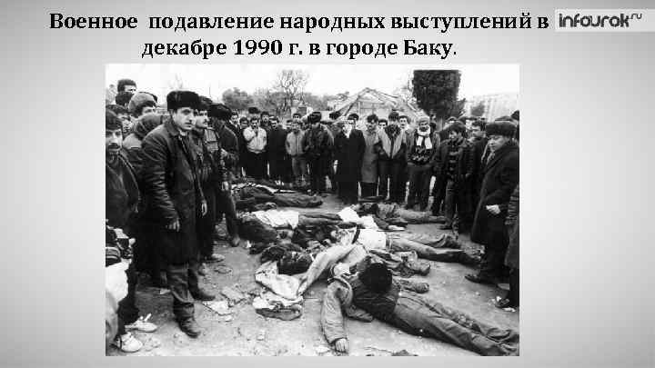 Военное подавление народных выступлений в декабре 1990 г. в городе Баку. 