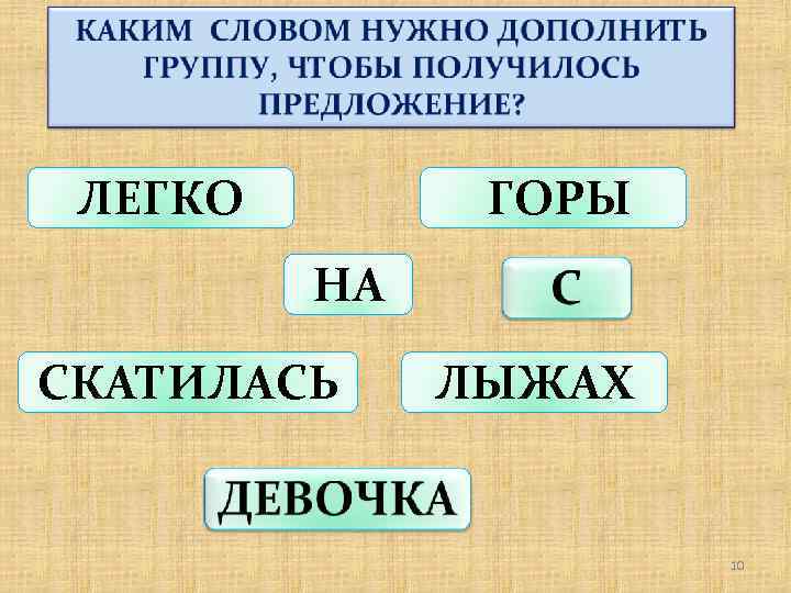 ЛЕГКО ГОРЫ НА СКАТИЛАСЬ ЛЫЖАХ 10 