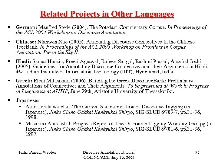 Related Projects in Other Languages § German: Manfred Stede (2004). The Potsdam Commentary Corpus.