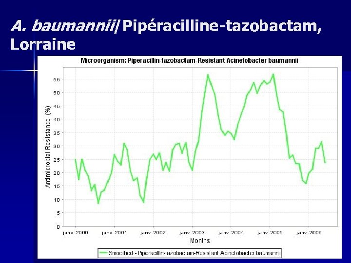 A. baumannii/Pipéracilline-tazobactam, Lorraine 