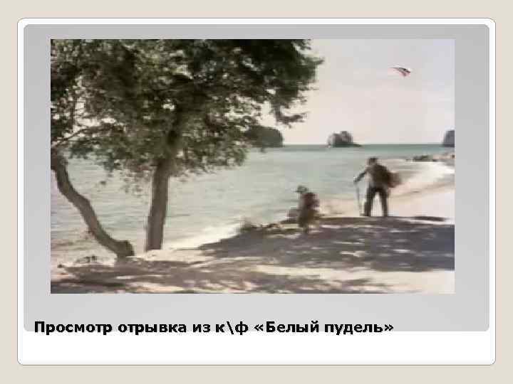 Просмотр отрывка из кф «Белый пудель» 