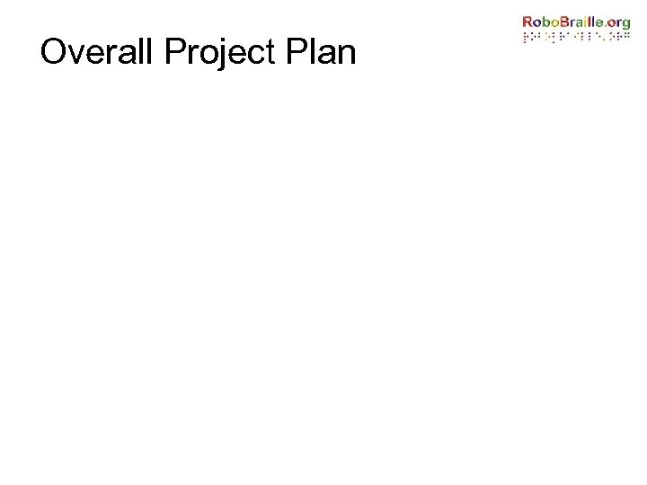 Overall Project Plan 