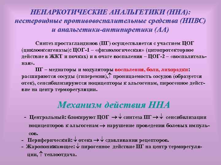 Анальгетики антипиретики