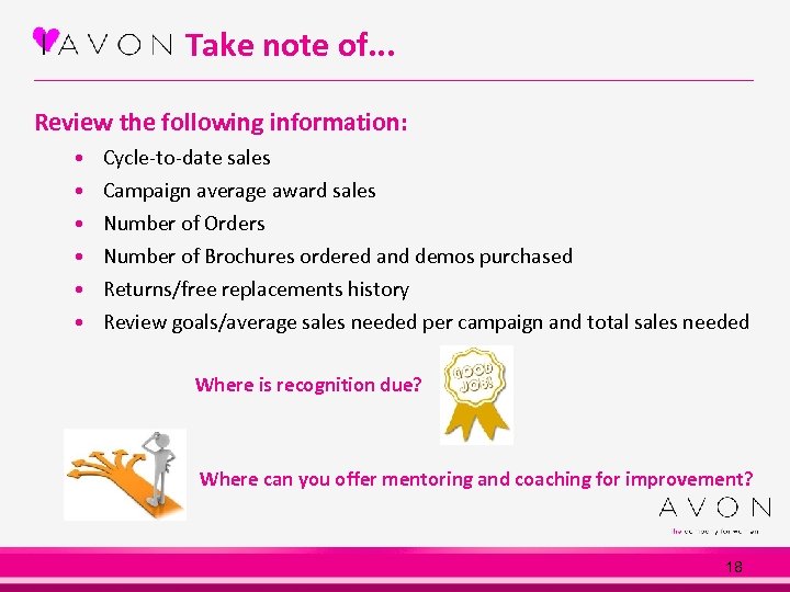 Take note of. . . Review the following information: • • • Cycle-to-date sales