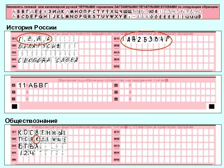 История России 11 АБВГ Обществознание 