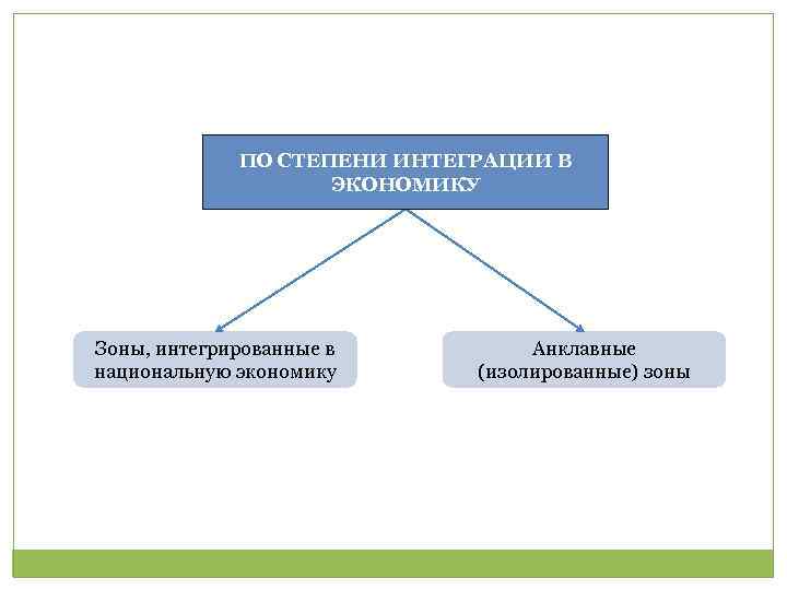 ПО СТЕПЕНИ ИНТЕГРАЦИИ В ЭКОНОМИКУ Зоны, интегрированные в национальную экономику Анклавные (изолированные) зоны 