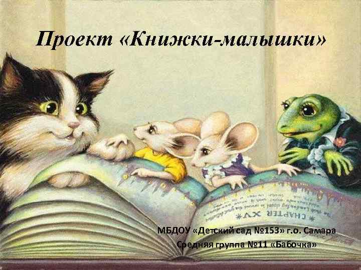 Проект «Книжки-малышки» МБДОУ «Детский сад № 153» г. о. Самара Средняя группа № 11