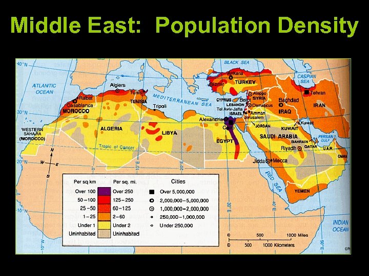 Middle East: Population Density 