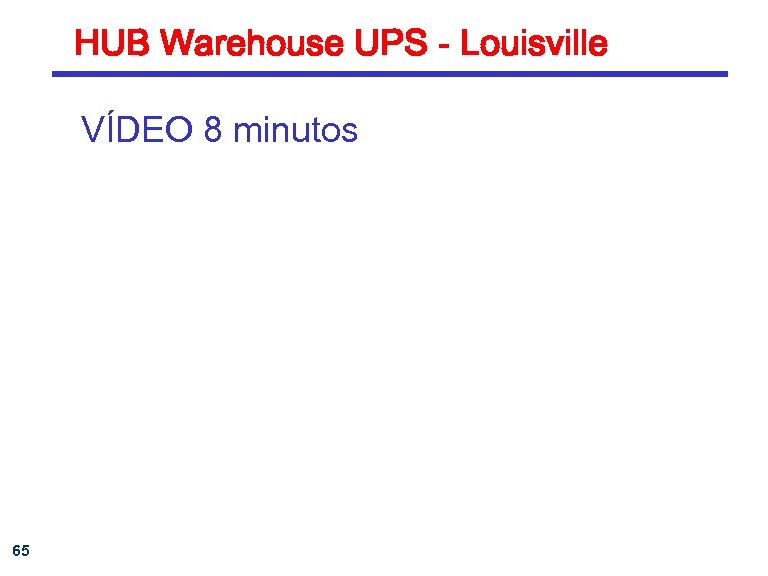 HUB Warehouse UPS - Louisville VÍDEO 8 minutos 65 