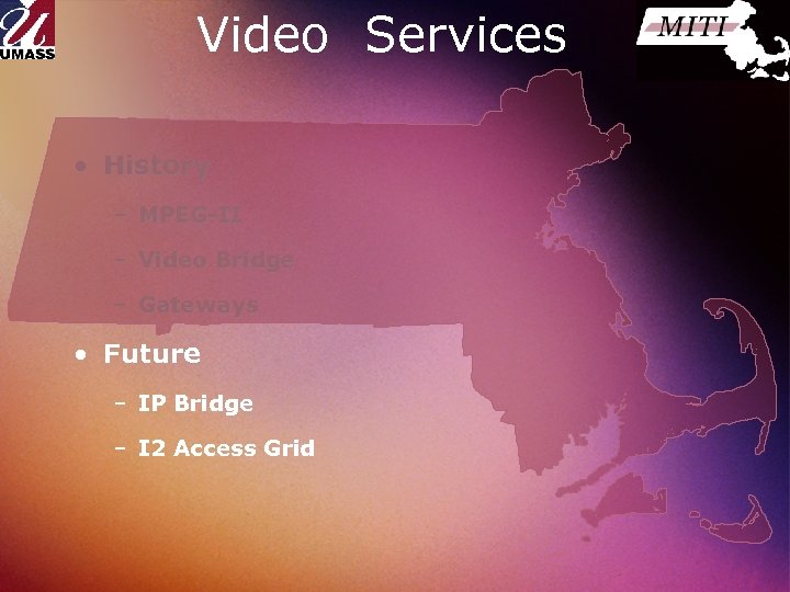 Video Services • History – MPEG-II – Video Bridge – Gateways • Future –