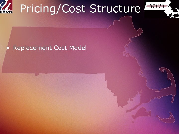 Pricing/Cost Structure • Replacement Cost Model 