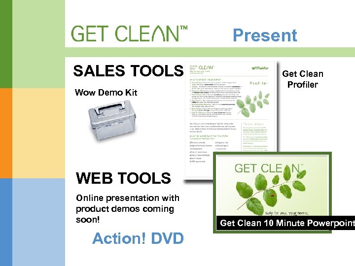 Present SALES TOOLS Wow Demo Kit Get Clean Profiler WEB TOOLS Online presentation with