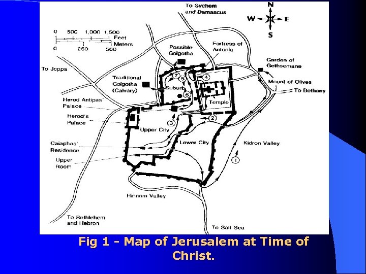 Fig 1 - Map of Jerusalem at Time of Christ. 
