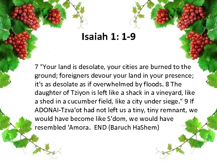 Isaiah 1: 1 -9 7 