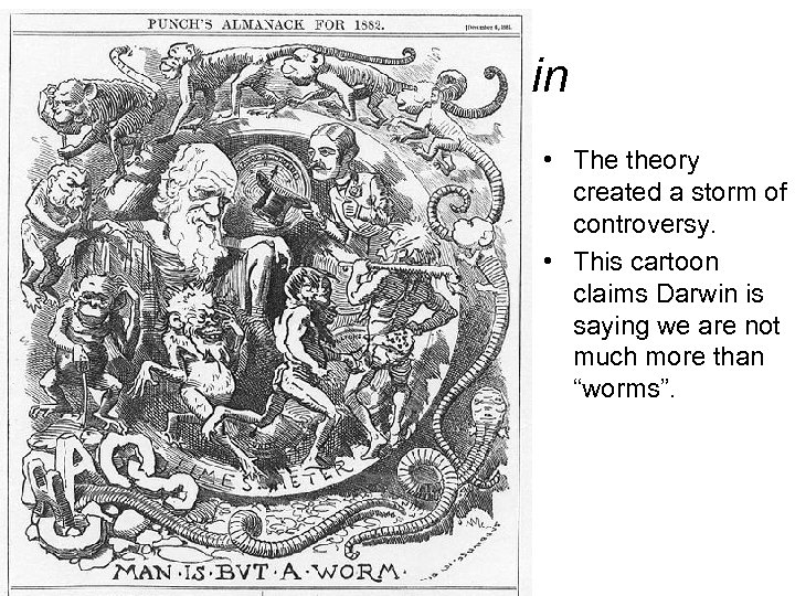 Impact of Origin • The theory created a storm of controversy. • This cartoon