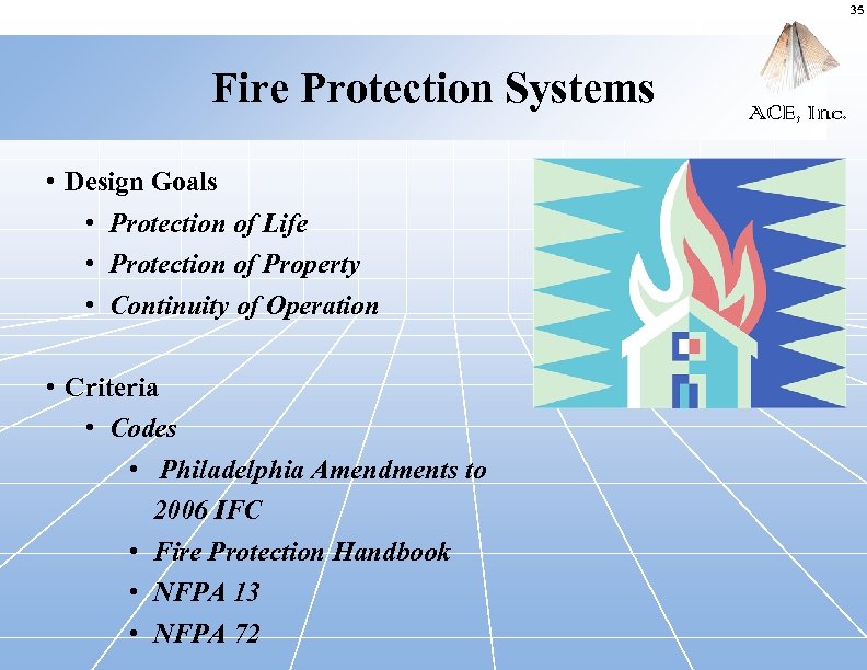 35 Fire Protection Systems • Design Goals • Protection of Life • Protection of