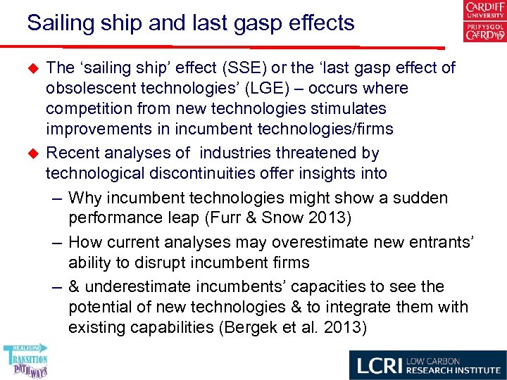 Sailing Ship Last Gasp Effects Low Carbon Technologies