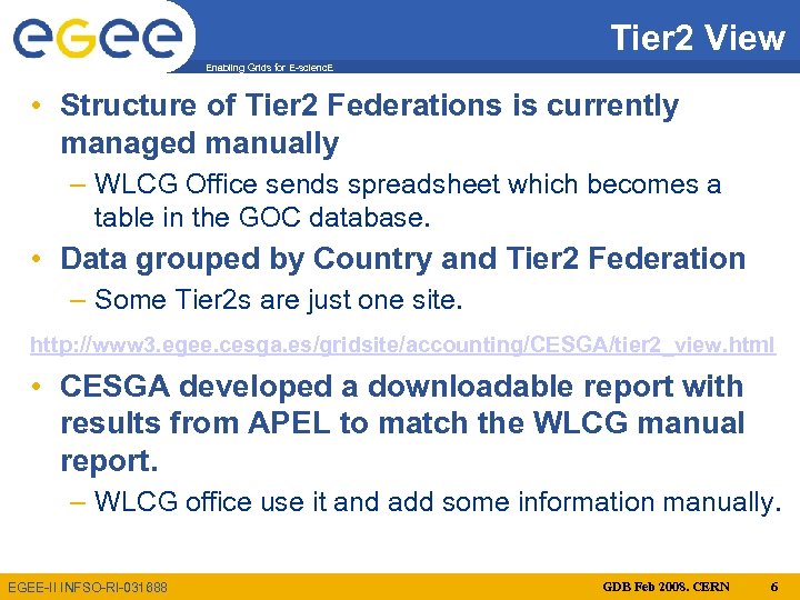 Tier 2 View Enabling Grids for E-scienc. E • Structure of Tier 2 Federations