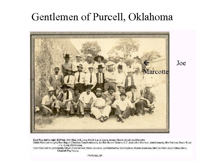 Gentlemen of Purcell, Oklahoma Marcotte Joe 