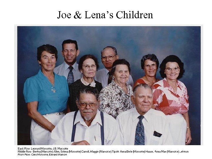 Joe & Lena’s Children 