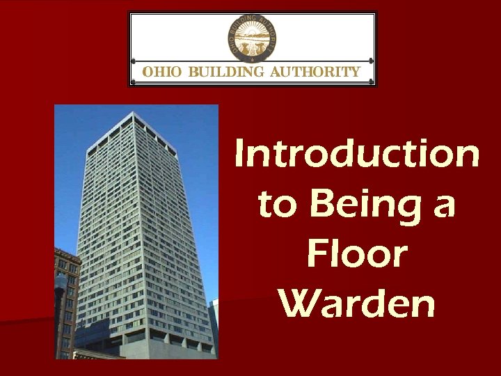 Introduction to Being a Floor Warden 