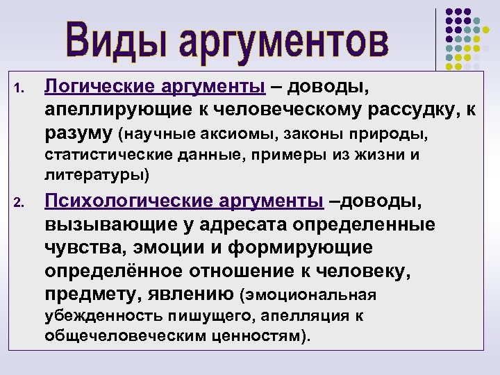 Аргументирующая речь презентация