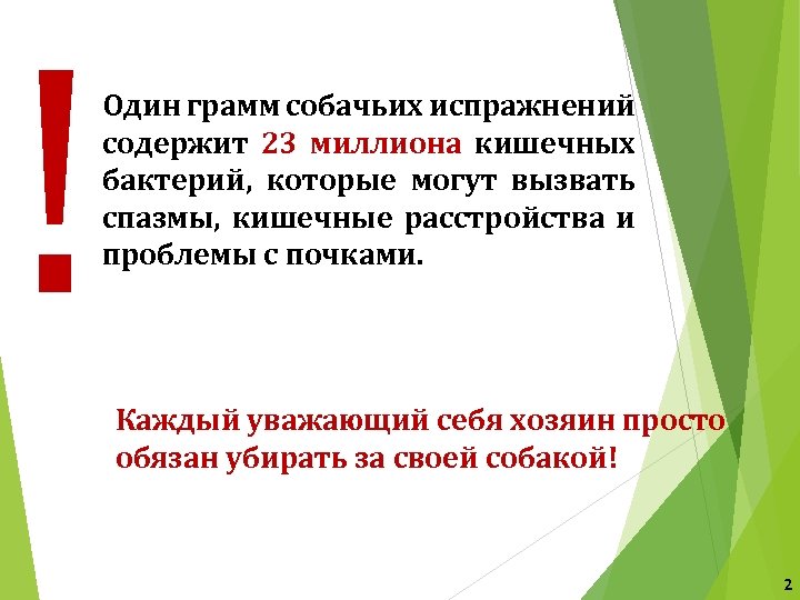 ! Один грамм собачьих испражнений содержит 23 миллиона кишечных бактерий, которые могут вызвать спазмы,