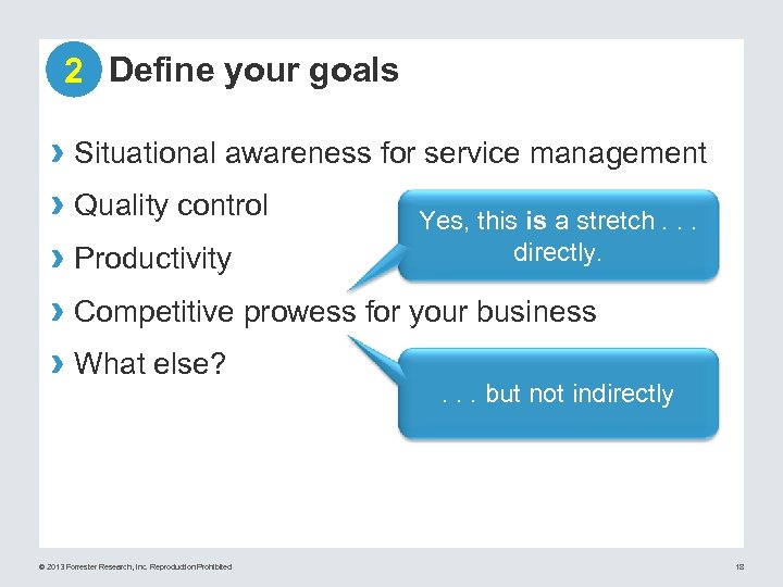 2 Define your goals › Situational awareness for service management › Quality control Yes,