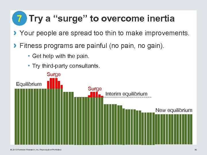 7 Try a “surge” to overcome inertia › › Your people are spread too