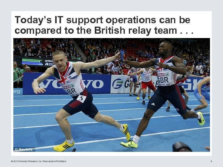 Today’s IT support operations can be compared to the British relay team. . .