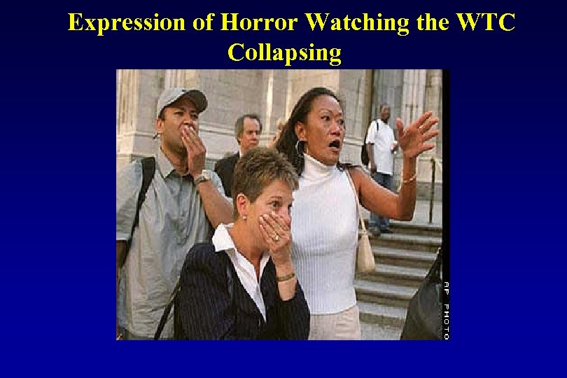 Expression of Horror Watching the WTC Collapsing 