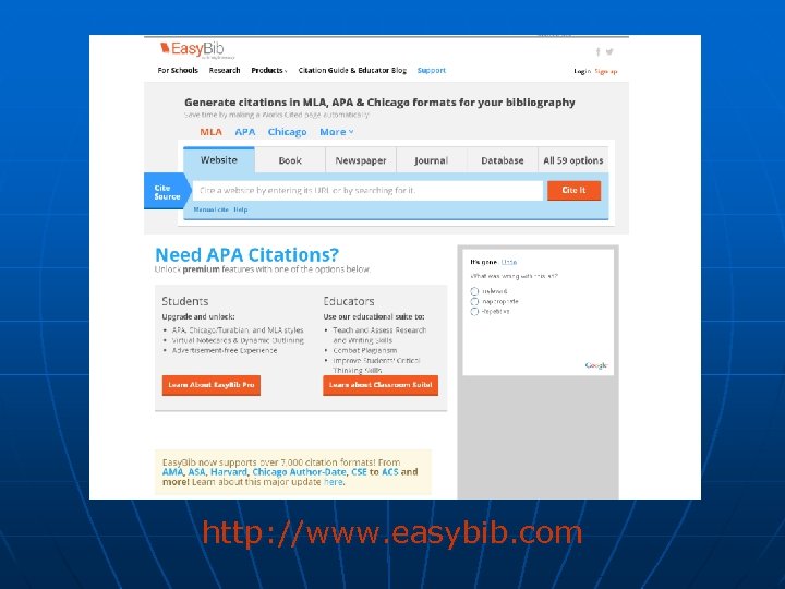 http: //www. easybib. com 