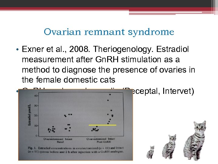 Ovarian remnant syndrome • Exner et al. , 2008. Theriogenology. Estradiol measurement after Gn.