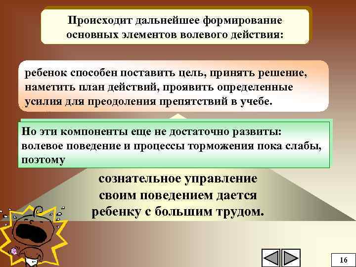 Что в дальнейшем происходит. Формирования программы действий волевое действие.