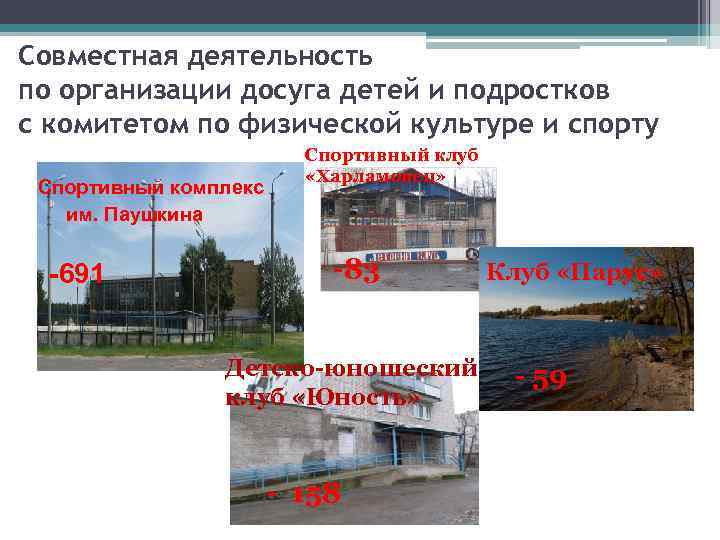 Совместная деятельность по организации досуга детей и подростков с комитетом по физической культуре и