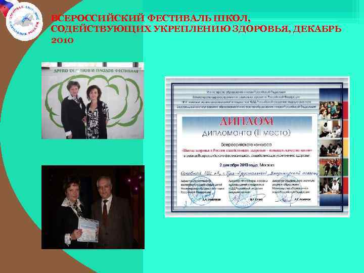 . ВСЕРОССИЙСКИЙ ФЕСТИВАЛЬ ШКОЛ, СОДЕЙСТВУЮЩИХ УКРЕПЛЕНИЮ ЗДОРОВЬЯ, ДЕКАБРЬ 2010 