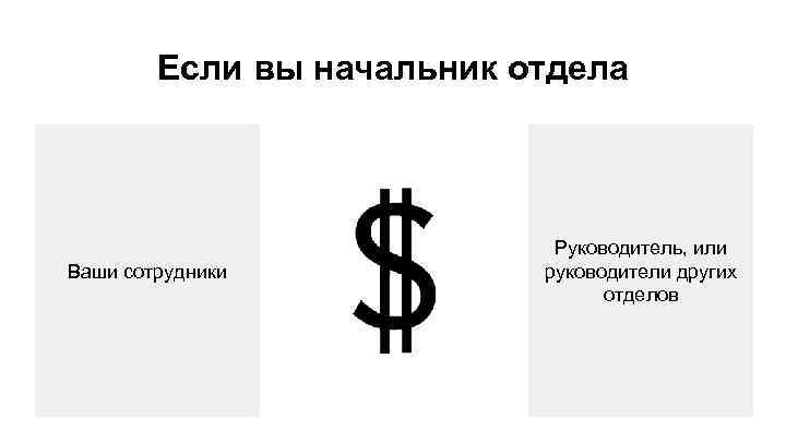 Если вы начальник отдела Ваши сотрудники Руководитель, или руководители других отделов 