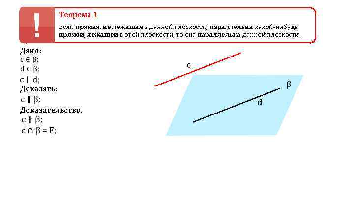 Дано c прямой